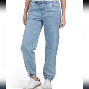 NWT OAT New York High Rise Elastic Waist Jogger Jeans Size 2 26 Drawstring
